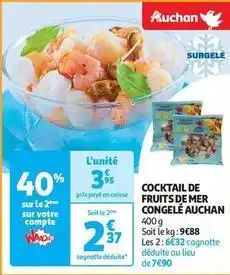 Auchan Supermarché Auchan - cocktail de fruits de mer congele offre