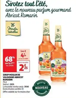 Auchan Supermarché Moulin de valdonne - sirop abricot romarin offre