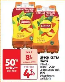 Auchan Supermarché Lipton - ice tea pêche offre