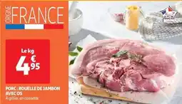 Auchan Supermarché Porc : rouelle de jambon avec os offre