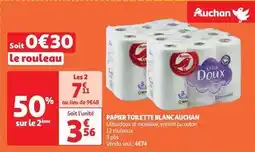 Auchan Supermarché Auchan - papier toilette blanc offre