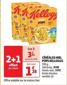 Auchan Supermarché Kellogg's - céréales miel pops offre