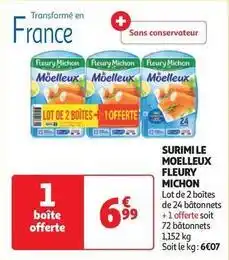 Auchan Supermarché Fleury michon - surimi le moelleux offre