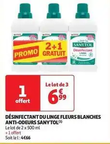 Auchan Supermarché Sanytol - désinfectant du linge fleurs blanches anti odeurs offre