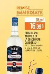 Match Damoiseau - rhum blanc agricole de la guadeloupe offre