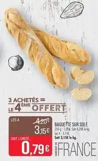 Match Baguette sur sole offre