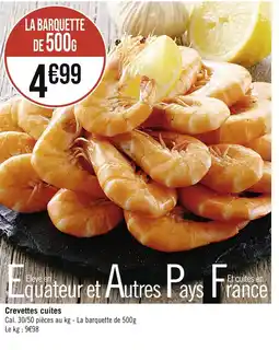 Casino Supermarchés Crevettes cuites offre