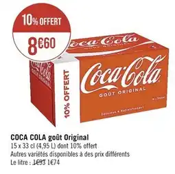 Casino Supermarchés COCA COLA COCA COLA goût Original offre