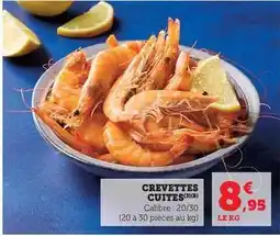 Hyper U Crevettes cuites offre