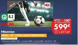 Pro&Cie Hisense QLED - 55" ULTRA HAUTE DÉFINITION offre