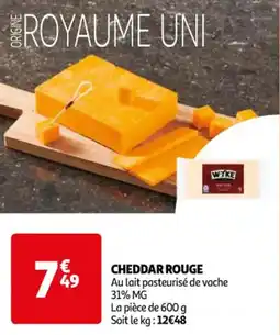 Auchan Supermarché CHEDDAR ROUGE offre