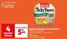 Auchan Supermarché JAMBON LE BON PARIS À L'ÉTOUFFÉE HERTA offre