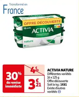 Auchan Supermarché ACTIVIA NATURE offre
