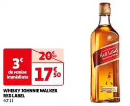 Auchan Supermarché WHISKY JOHNNIE WALKER RED LABEL offre