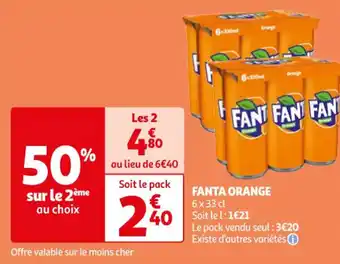 Auchan Supermarché FANTA ORANGE offre