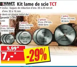Norma KRAFT Kit lame de scie TCT offre