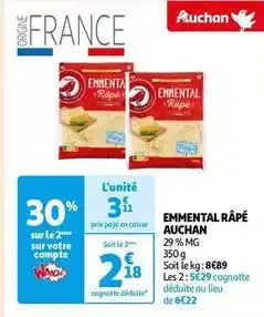 Auchan Supermarché Auchan - emmental rape offre