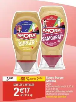 Cora x Carrefour Amora - sauce burger offre