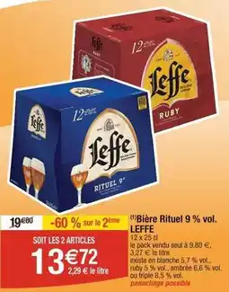 Cora x Carrefour Leffe - bière rituel 9 % vol offre