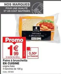 Promocash En cuisine - pains à bruschetta offre