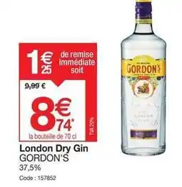 Promocash Gordon's - london dry gin offre