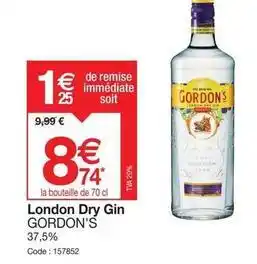 Promocash Gordon's - london dry gin offre
