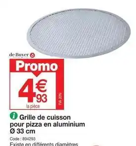 Promocash Grille de cuisson pour pizza en aluminium offre