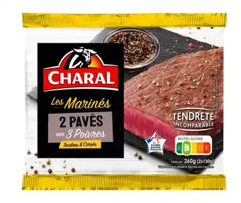 Carrefour Market 2 pavés de bœuf marinés aux 3 poivres CHARAL offre