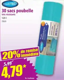 Norma 30 sacs poubelle très résistants offre