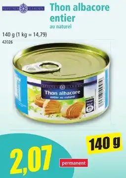 Norma Thon albacore entier au naturel offre