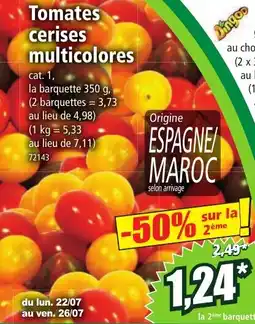 Norma Tomates cerises multicolores offre