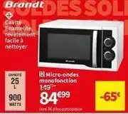 Conforama Brandt - micro ondes monofonction offre
