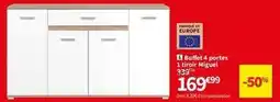 Conforama Buffet 4 portes 1 tiroir miguel offre