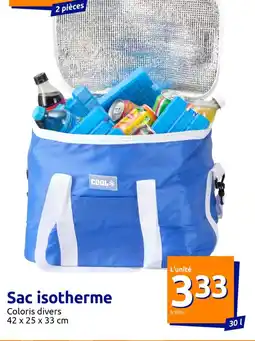 Action Sac isotherme Coloris divers 42 x 25 x 33 cm offre