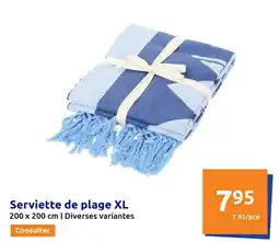 Action Serviette de plage XL 200 x 200 cm | Diverses variantes offre
