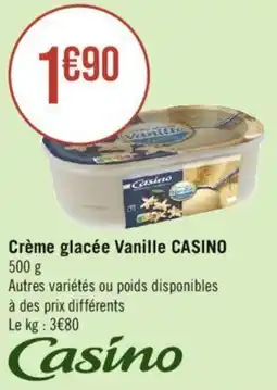 Géant Casino Crème glacée Vanille CASINO offre