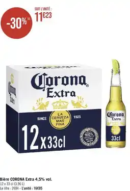 Géant Casino Bière CORONA Extra 4,5% vol. offre