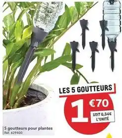 5 goutteurs pour plantes