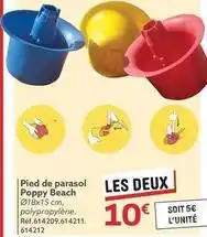 Gifi Pied de parasol poppy beach offre