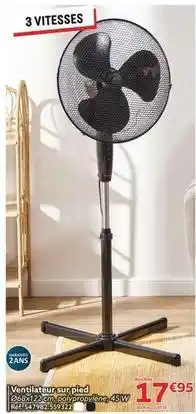 GiFi Ventilateur sur pied offre
