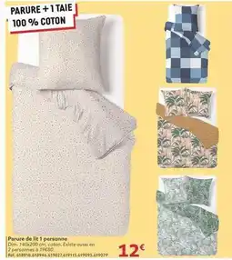 Gifi Parure de lit 1 personne offre