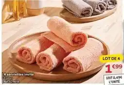 Gifi 4 serviettes invite offre
