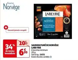 Auchan Supermarché Labeyrie - saumon fumé de norvège offre