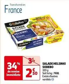 Auchan Supermarché Sodebo - salade helsinki offre