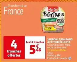 Auchan Supermarché Herta - jambon le bon paris à l'étouffée offre