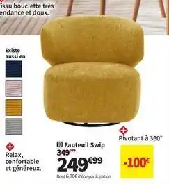 Conforama Fauteuil swip offre