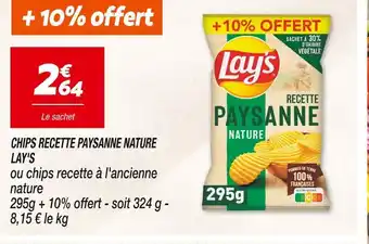 Netto LAY'S CHIPS RECETTE PAYSANNE NATURE offre