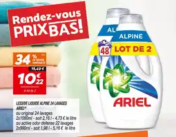 Netto ARIEL LESSIVE LIQUIDE ALPINE 24 LAVAGES(b) offre