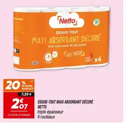 Netto NETTO ESSUIE-TOUT MAXI ABSORBANT DÉCORÉ offre