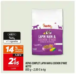 Netto NETTO REPAS COMPLET LAPIN NAIN & COCHON D'INDE offre